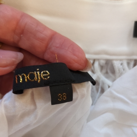 Maje White Floral Lace A-Line Skirt - Picture 4 of 8